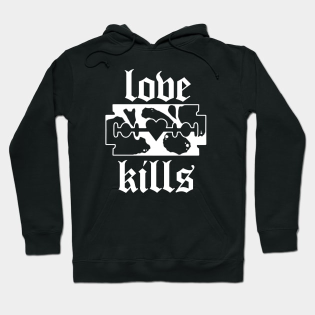 Love Kills | Blackwork Tattoo design Hoodie by Smurnov